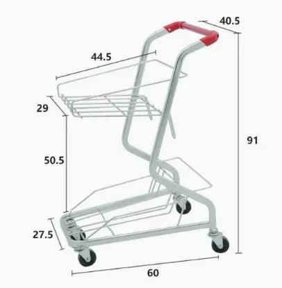 240L American Style Metal Supermarket Shopping Trolley Cart for Hypmarket photo-5