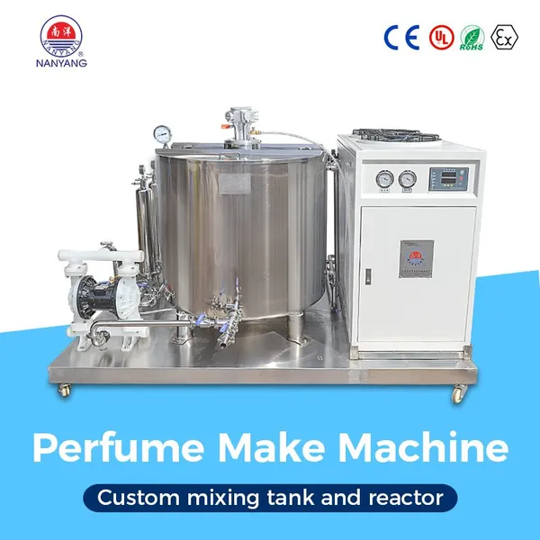 50-1000L Stainless Steel Perfume Mixing Machine With Cooling, Stirring & Filtration System，stainless Steel Perfume Blender photo-3
