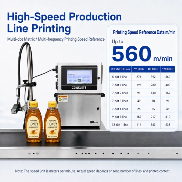 Industrial Small Character CIJ Printer for Honey Jars Bottles Caps and Food Packaging photo-2