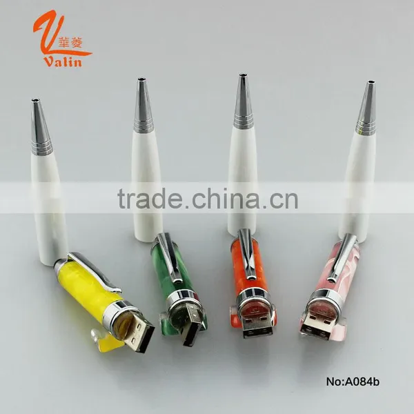 Innovative Design Colorful Acrylic Metal USB Ball Pen Supplier's Choice photo-4