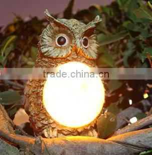 Owl Solar Resin Light Led Garden Resin Outdoor Lights photo-5