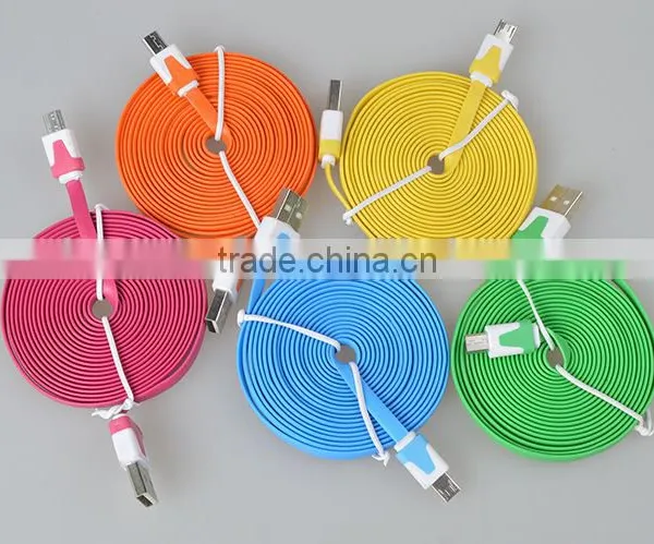 2015 Universal Flat Low Profile Usb to Micro Usb Cable for Smart Phone photo-3