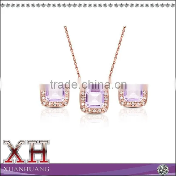 Guangzhou Factory Wholesale Sterling Silver Blue Topaz Jewelry Earring and Necklace Set photo-4