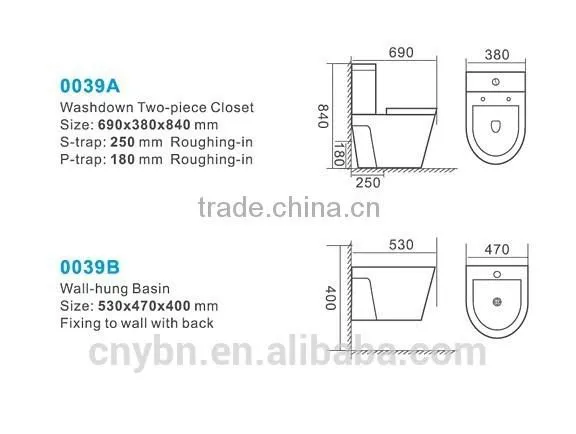 Sanitary Ware Ceramic Bathroom Design Two-piece Toilet photo-3