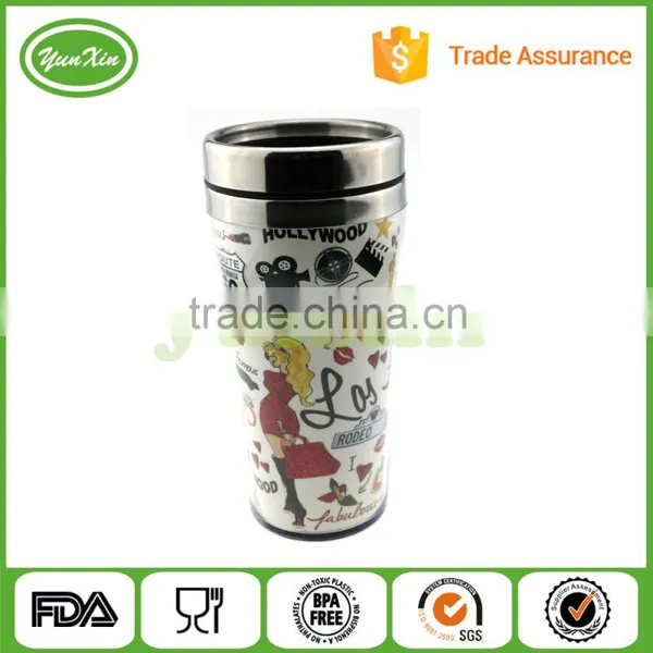 Eco-friendly Stainless Steel 16 oz Coffee Thermos Travel Mug