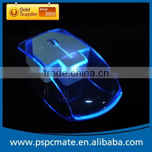 Computer Transparent Wireless Mouse With Colorful Led Light photo-4
