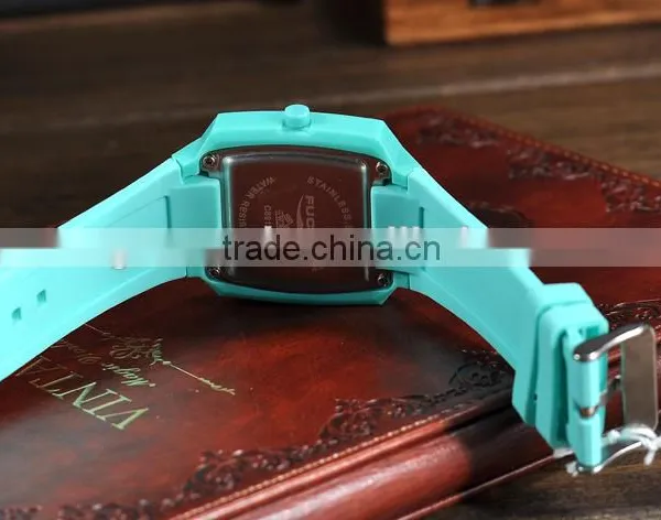Fashion Men &Women Watches Japan Movement Waterproof Square Silicone Unisex Wristwatch, Vogue Rubber Novelty Jelly Watches photo-6