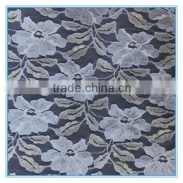 2014 Newest Design Embroidery Lace Fabric Cord Lace Fabric photo-4