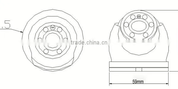 Kendom Hot Model KD-ID2007MF-AH Mini Bus Dome Camera Ahd 1080p Vandal-roof With ir Night Vision ip Dome Camera photo-4