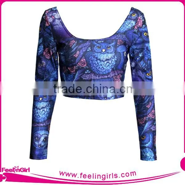 New Arrival NO MOQ Long Sleeve Crop Top for Womens photo-2