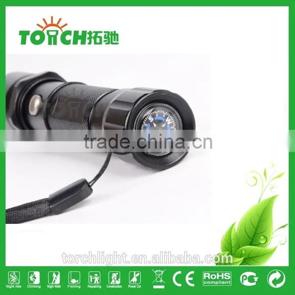 Mini Police LED Led Torch Flashlight With Campass photo-3