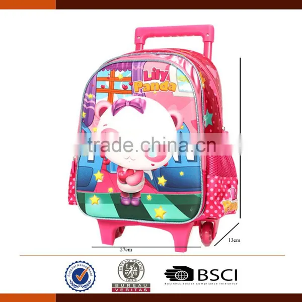 New Design Cute Panda Trolley School Bags for Girls photo-3