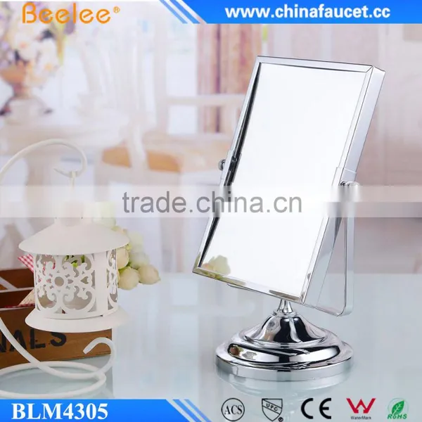 Beelee 8'' Fashionable Rectangle Brass 2 Face Cosmetic Mirror photo-3