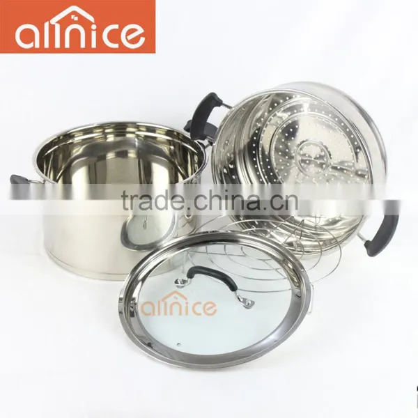 Stainless Steel Two Layer/Tier Food Steamer Pot photo-3