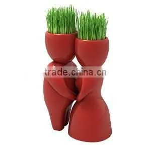 Boy Grass Head Ceramic Porcelain Planter ,Grass Head Ceramic Porcelain Planter ,Grass Head Ceramic Porcelain Planter photo-6