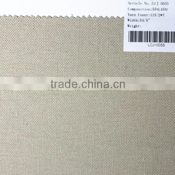 Linen and Cotton Double Weft and Warp Fabric