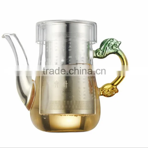 Competitive Price Stainless Steel Etched Mesh Glass Tea Infuser photo-3