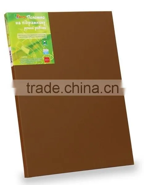 Stretched Canvas Framed Cotton Umber Small Grain 220 gm