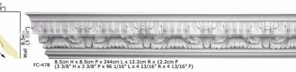 PU Good Price Beautiful New Modern Decorative Polyurethane Crown Moulding photo-6