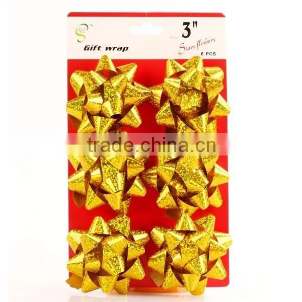 Mini Christmas Gift Bows Factory Distribution of Star Fabric Bow Print photo-2