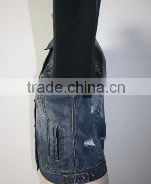 Women Spring Autumn PU Jeans Jacket Online Shopping photo-5