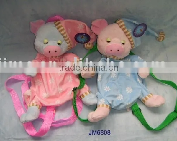 JM6808 plush bag, pig backpack, plush backpack