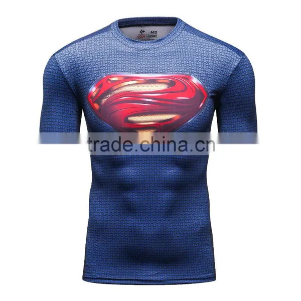 2016 Movie Superman v Bat-man/Wonder Man T-shirt Cool Novelty Tshirt Men Dawn of Justice Tee Sports T-Shirts photo-2