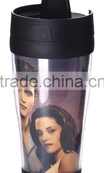 Colorful 14OZ Double Wall Plastic Coffee Cup With Inner Color-paper photo-3
