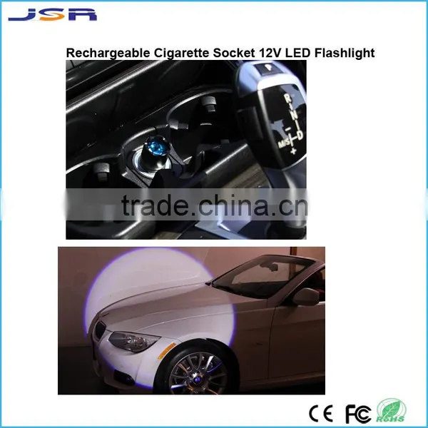 Rechargeable Cigarette Socket 12V Mini LED Flashlight photo-3