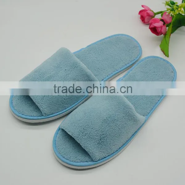 Blue Coral Fleece Hotel Disposable Slippers
