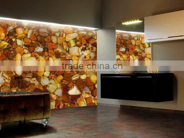 Natural Pebble River Stone Translucent Pebble Stone Panel photo-6