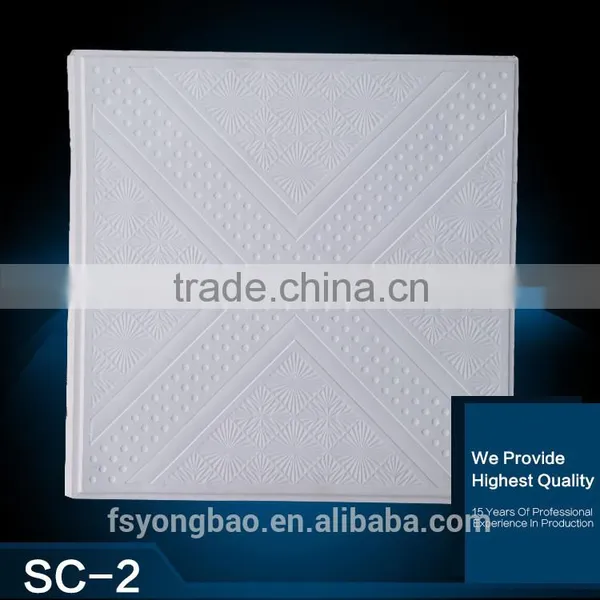 Classic Design Decorative White Square Suspended Metal Ceiling Panels