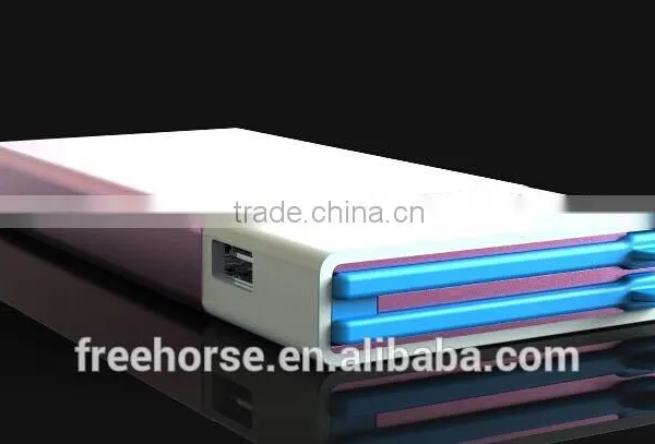 New Products 2016 Innovative Product Dual USB Mobile Phon High Capacity Portable Power Bank 8000mah With Aluminium Alloy and ABS photo-3