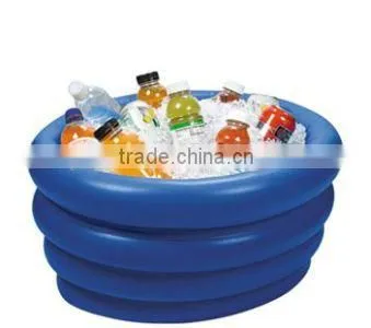 Hot Sale Custom Made Round Pvc Inflatable Ice Cooler, Swimming Pool Floating Drink Tray Cooler photo-2