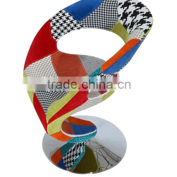 Modern Ergonomic Living Room Fancy Patchwork Chair photo-2