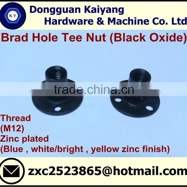 Brad Hole Tee Nut (Furniture Fastener); Black Oxide; M12 photo-4