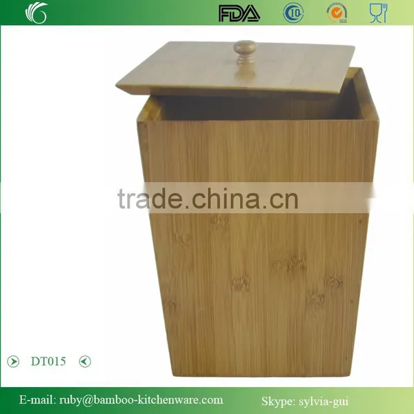 DT015/Bamboo Wooden Bath and Vanity Set Storage Box With Lids photo-4