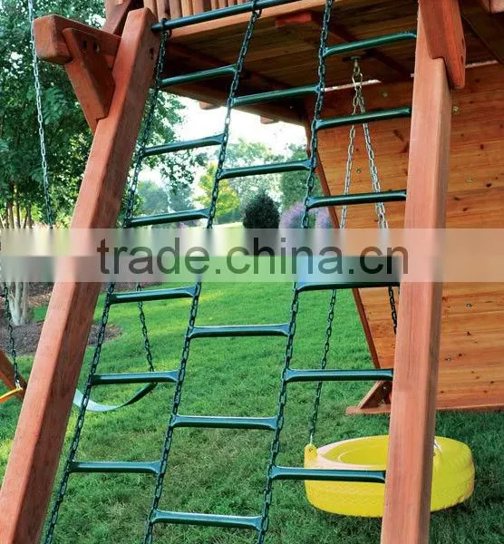 Plastisol-Coated Chain Ladder--Outdoor Playground Set Accessories For Kids