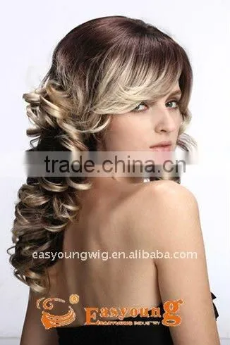 Wholesale Fake Curly Hair Dye Omber Color Hair Wigs for Women photo-3