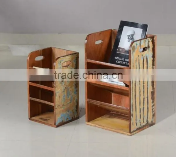 Recycled Wood Magazine Holder