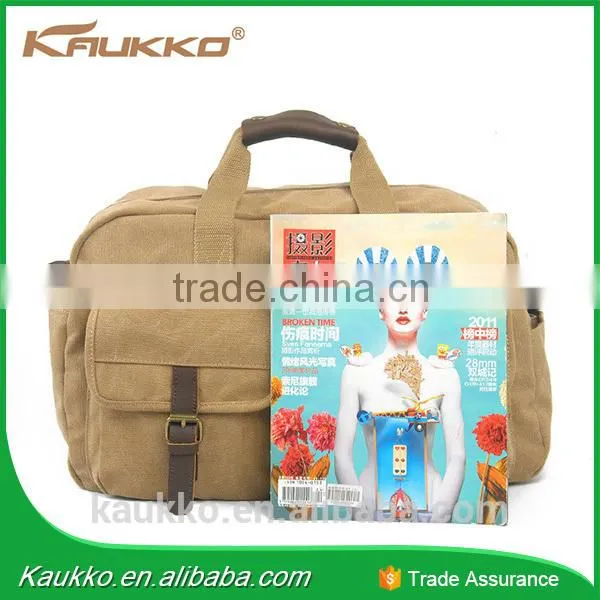 Vintage Canvas Leather Foldable Luggage Travel Bags Cheap Price photo-4