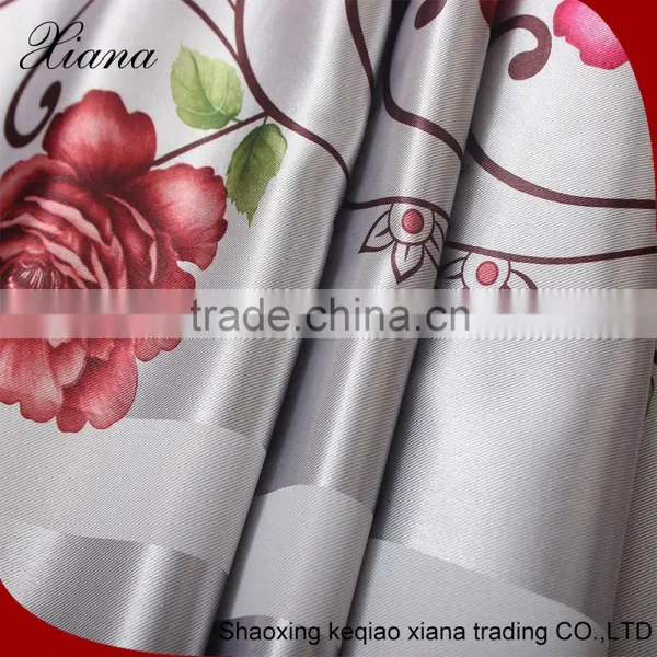 2016 Floral Printed Polyester Blackout Fabric, Curtain Fabric Blackout India