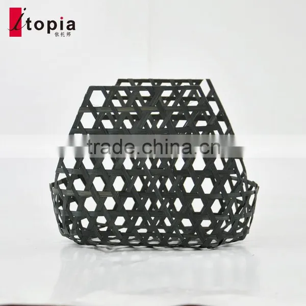 Wholesale Black Weaving Bamboo Fruit Basket photo-2
