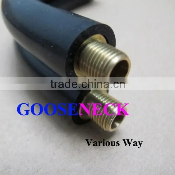 Copper Gooseneck Covered Black Rubber Silicone