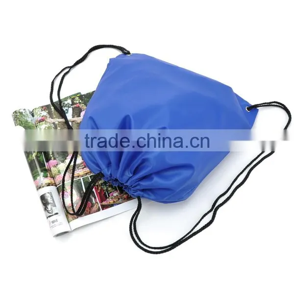 Logo Printable 210T Nylon Sports Shoes Bag Riding Backpack Waterproof Drawstring Backpack photo-2