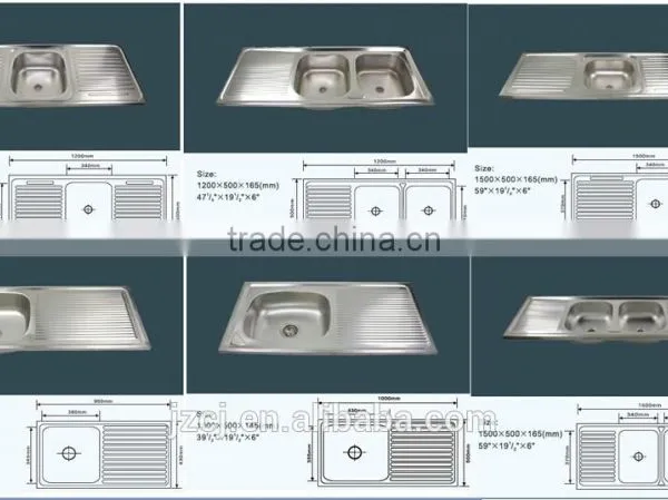 Taizhou Factory Supply Stainless Steel Kitchen Sink 100x50 photo-4