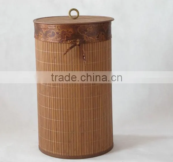 2015 New Cut Design Novelty Bamboo Laundry Hamper Hanging Laundry Hamper photo-2