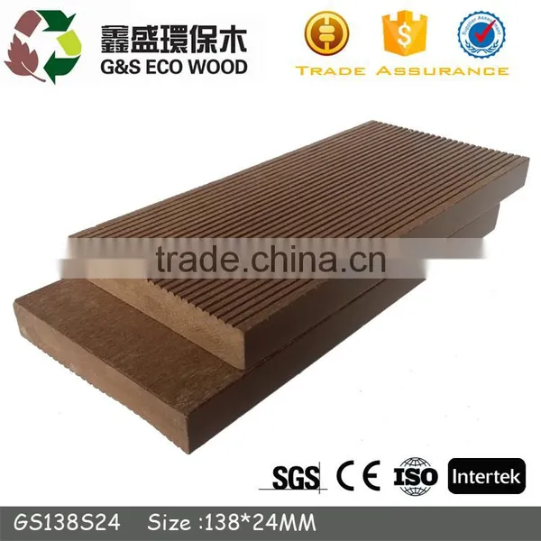 Balcony Floor Covering Composite Outdoor Decking Anti-uv Solid Wpc Walkway Decking Board photo-3