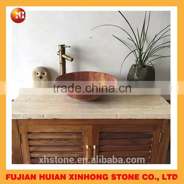 2016 Red Gradient Indoor Granite Top Stone Wash Basin photo-2