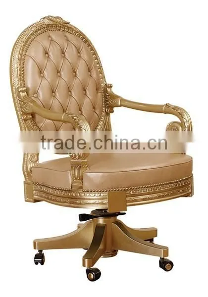 Exquisite Wood Carving Reading Table And Chair, Luxury Executive Office Furniture, Graceful Home Office Desk/ Bookcase photo-4
